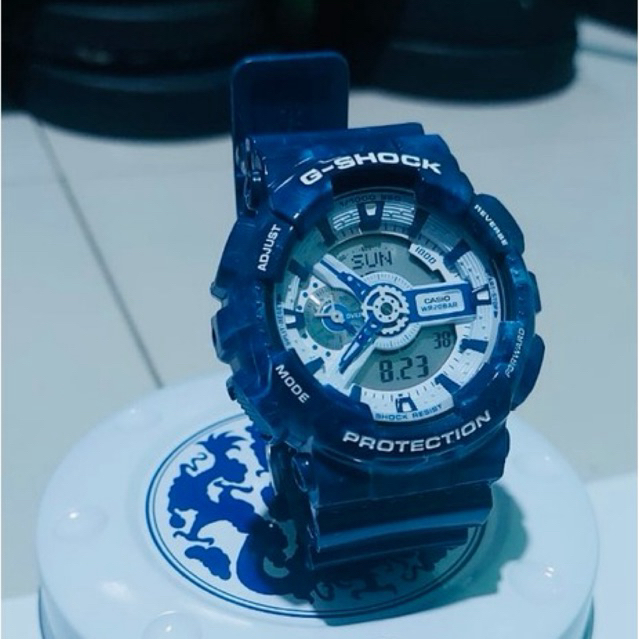 Casio G-Shock GA-110BWP-2ADR Chinese Porcelain Blue White Original Second