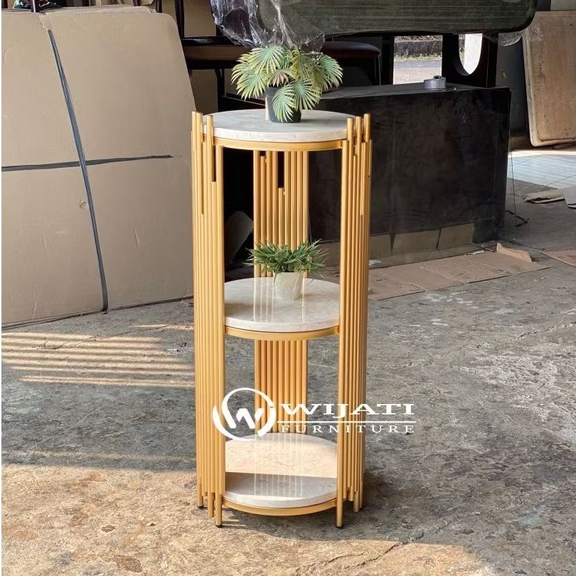Meja Sudut Marmer Rak wine Meja Wine Tempat Wine Meja Pojok Mewah