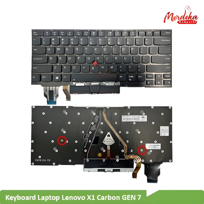 Keyboard Laptop Lenovo X1 Carbon Gen 7 Pointer Backlight Ori