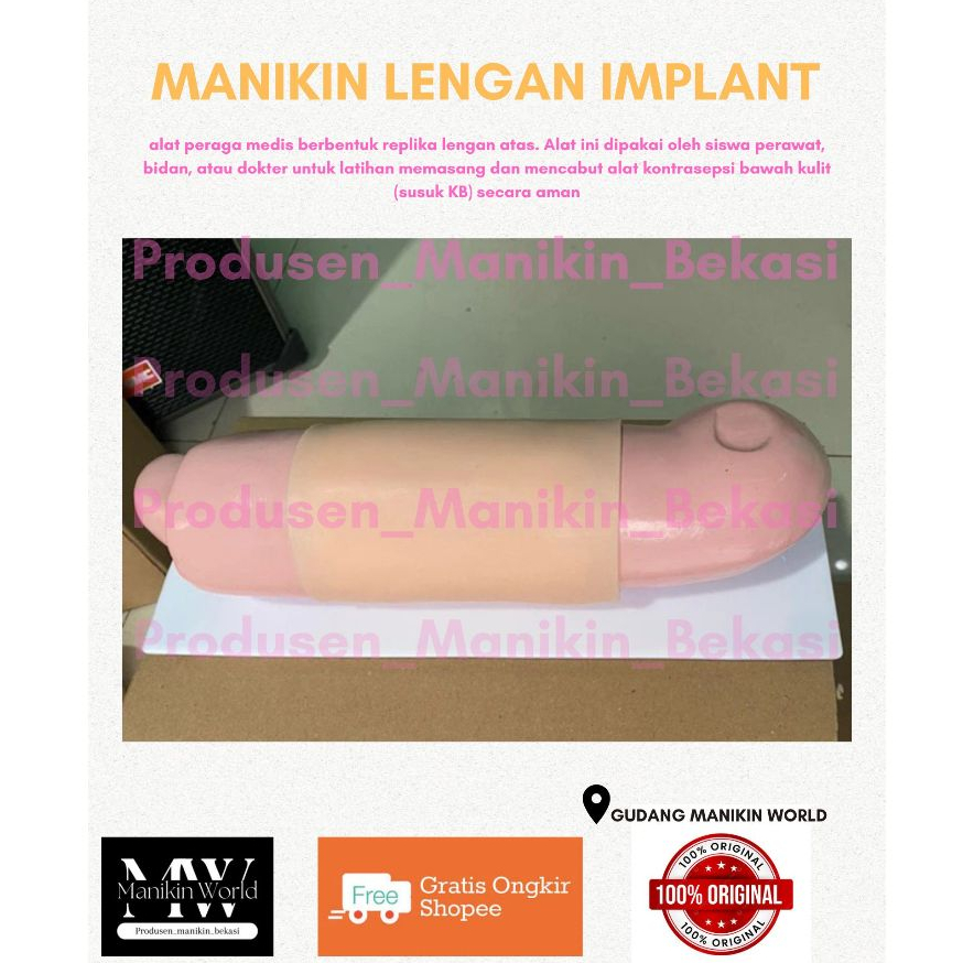 MANIKIN LENGAN IMPLAN/PHANTOM LENGAN IMPLAN/ALAT PERAGA LENGAN IMPLAN