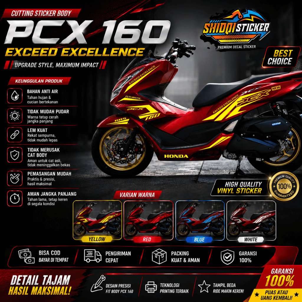 stiker pcx 160 Sticker body pcx 160 2022 lis bodi pcx 160