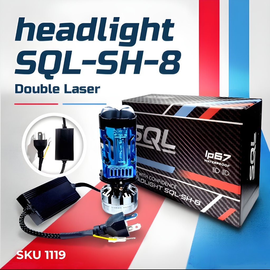Lampu LED H4 Projie Mini H4 High Low Beam PNP / Mini Projie H4 SQL Mini Biled H4 SH8 Double Laser De