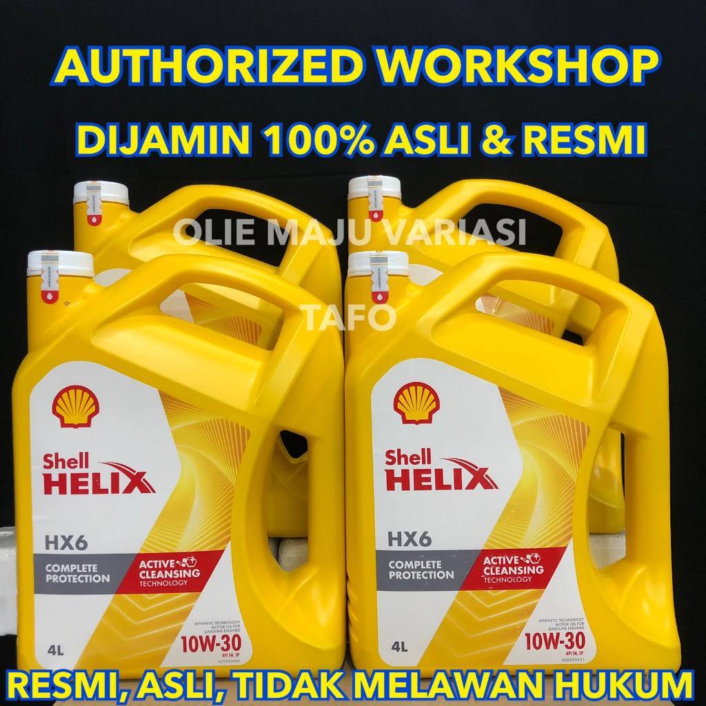 SHELL HX6 10W-30 4 LITER / SHELL HX-6 10W30 ASLI RESMI