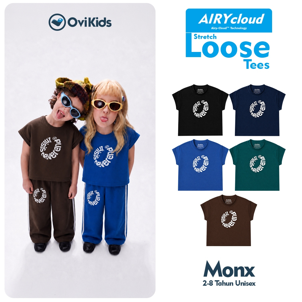 OVIKIDS Monx Kaos Anak Laki Laki Kaos Anak Perempuan Kaos Singlet Anak Kaos Boxy Anak Tank Top Anak 