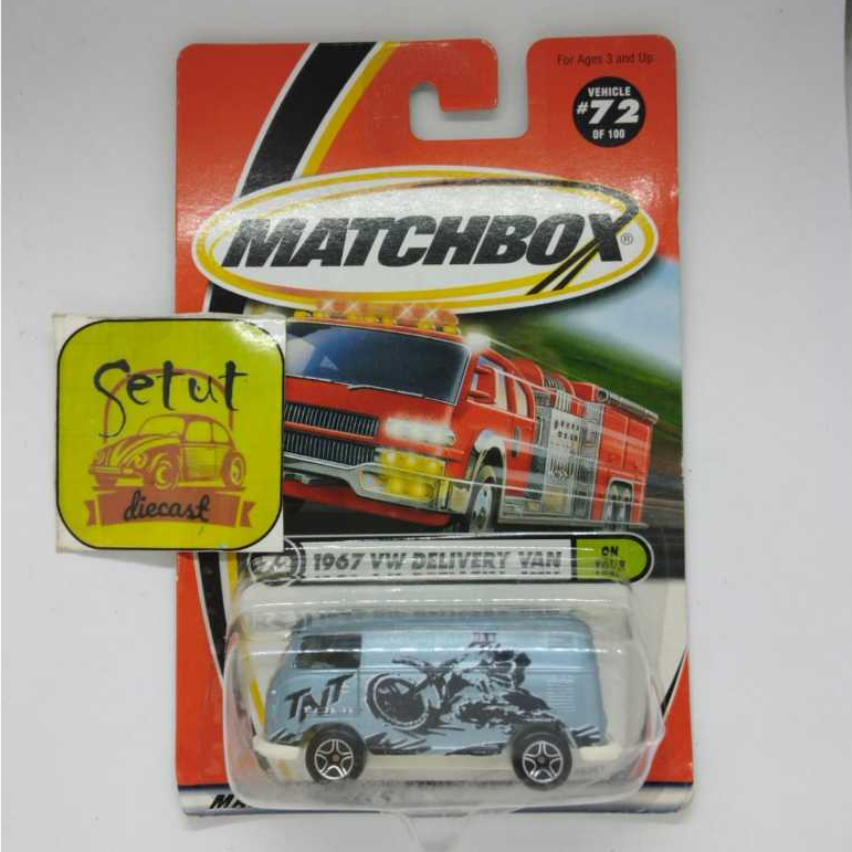 MATCHBOX MBX VOLKSWAGEN 1967 VW DELIVERY VAN ABU GREY OLD CARD