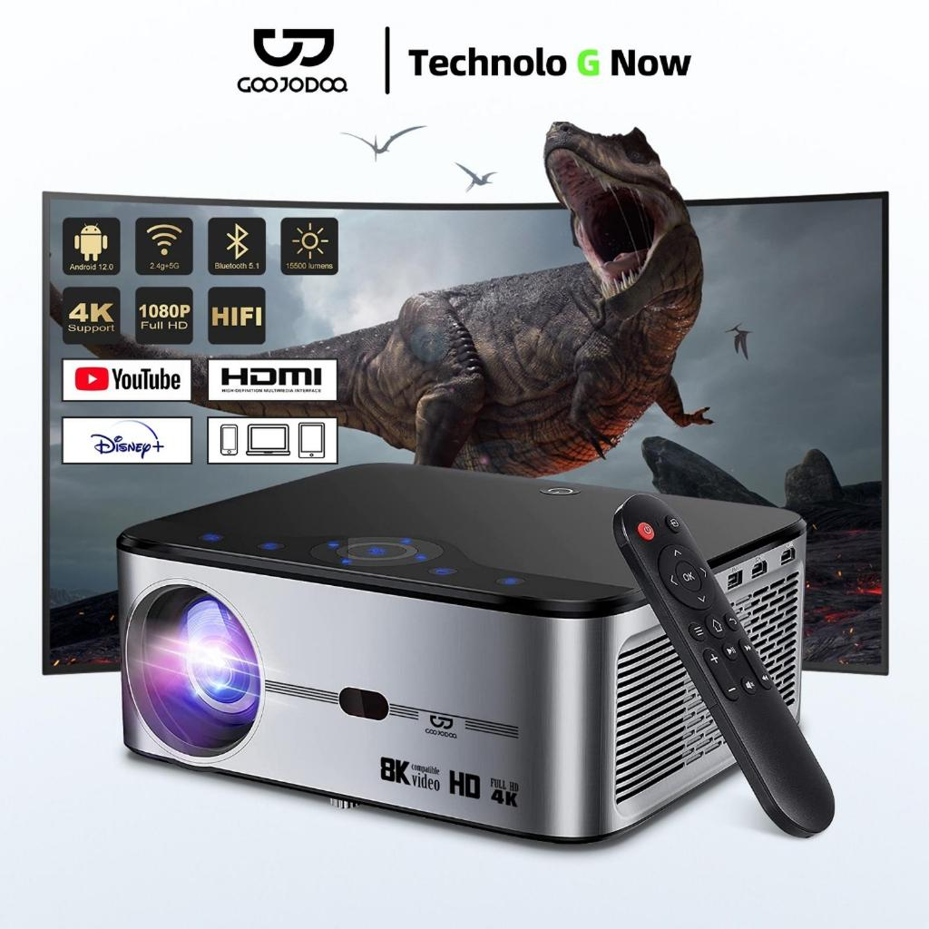 GOOJODOQ Proyektor Wifi 8k 1080p 12000 Lumens Android