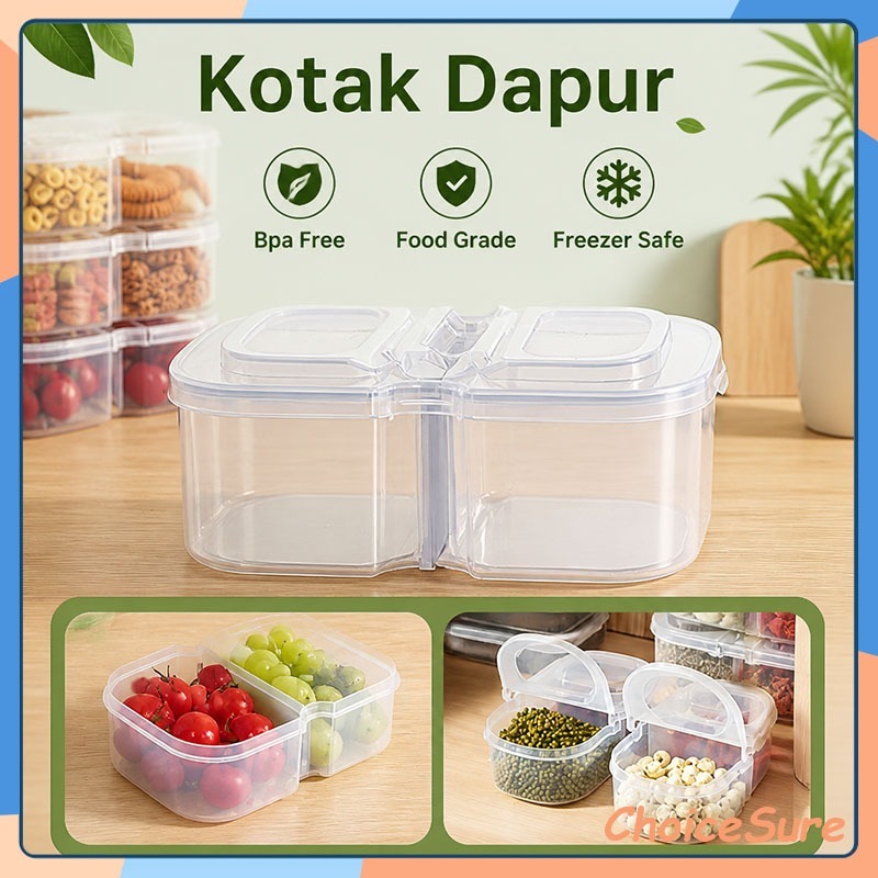 Kotak Dapur / Food Container Transparan / Fresh Box Kedap Udara / Buah Serbaguna Plastik / Serbaguna