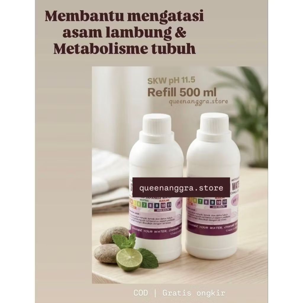 Refill SKW pH 11.5 500 ml Alkaline Water | Fresh langsung dari mesin SD 501