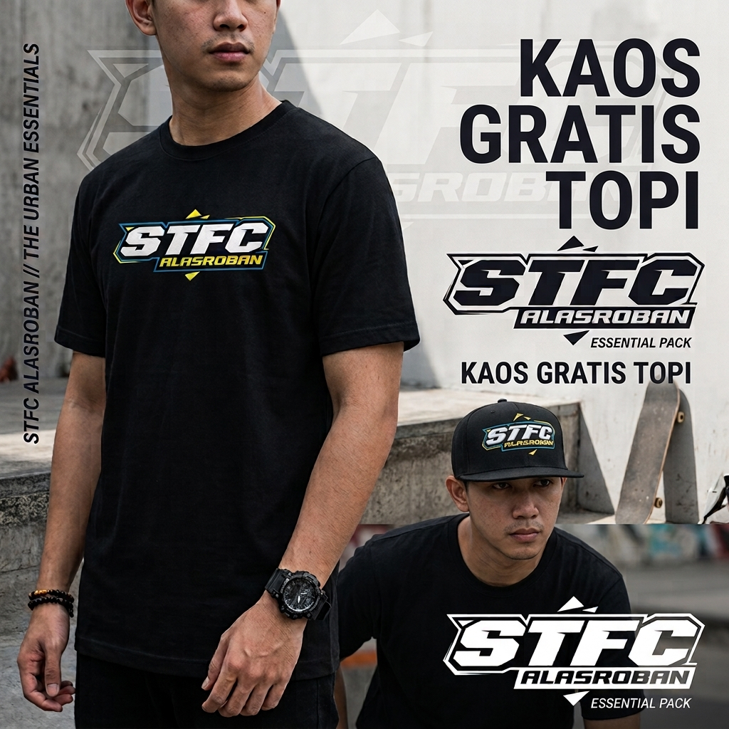 Kaos STFC Bonus Topi Bordir/ 302/ Kaos STFC terbaru/ Kaos Alasroban/ Kaos STFC