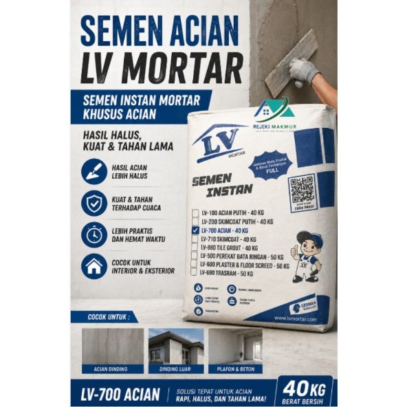 SEMEN ACIAN LV MORTAR LV-700 ACIAN (SEMEN INSTANT MORTAR KHUSUS ACIAN)
