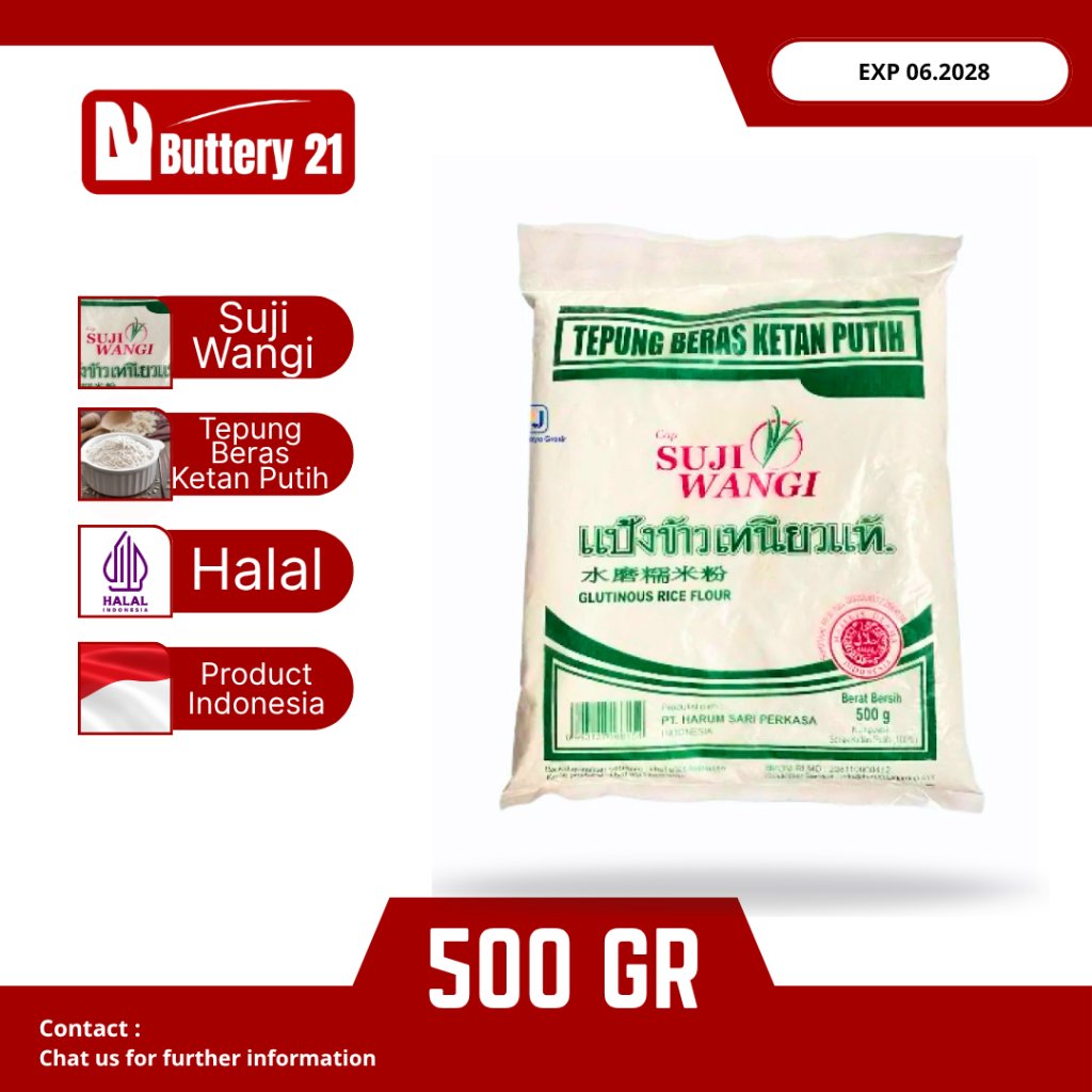 TEPUNG BERAS KETAN PUTIH 500 GR/TEPUNG SUJI WANGI/TEPUNG KETAN THAILAND