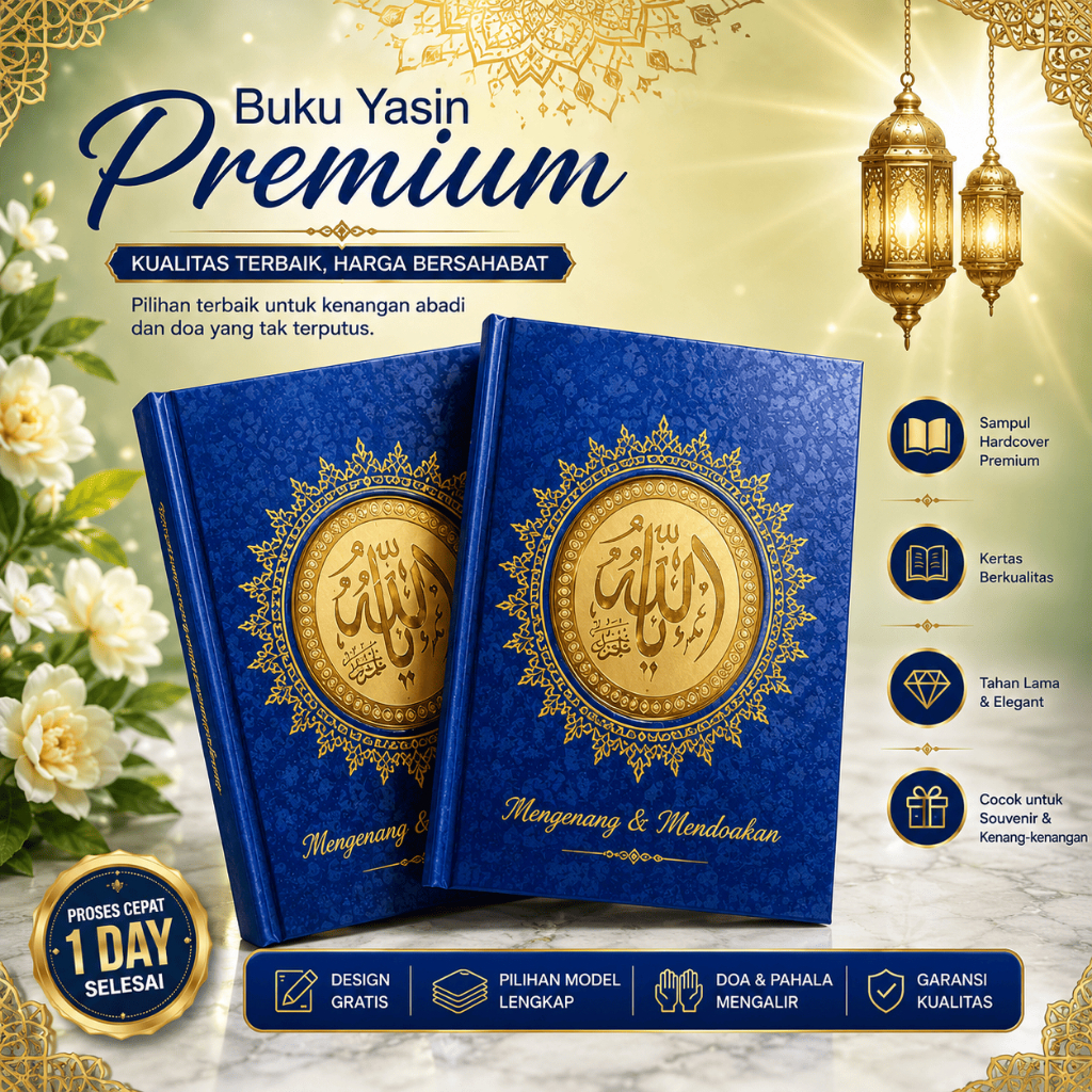 Cetak Buku Yasin Murah | Yasin Tahlil Custom | Hardcover Softcover