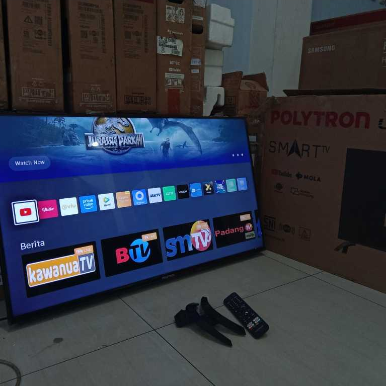TV LED POLYTRON SMART 40 INC SUDAH DIGITAL BISA YOUTUBE SIAP PAKAI TANPA STB (421L)