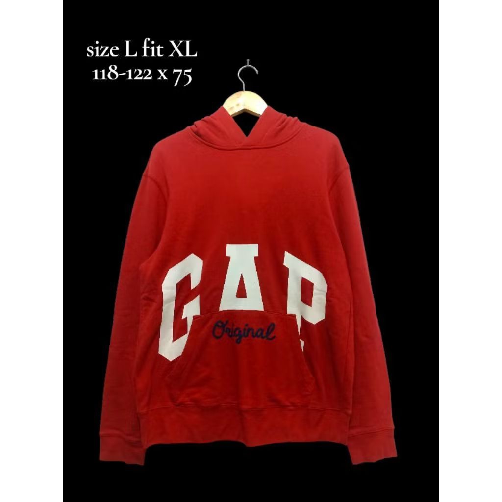 hoodie GAP merah sz L fit XL