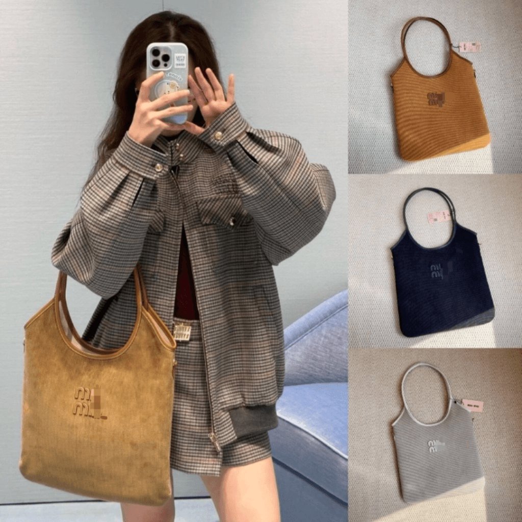 Pre order MIU Hobo Tote Bag Tas Bahu Tas Ketiak Hobo Shoulder Bag Kulit Asli Size35*40CM