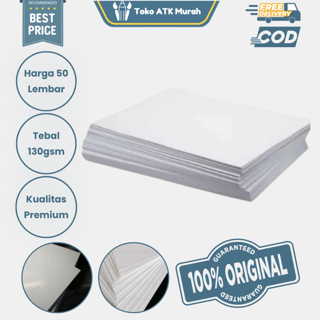 Kertas Glossy Art paper A4 130 gsm isi 50 lembar Kertas Glossy Paper Brosur