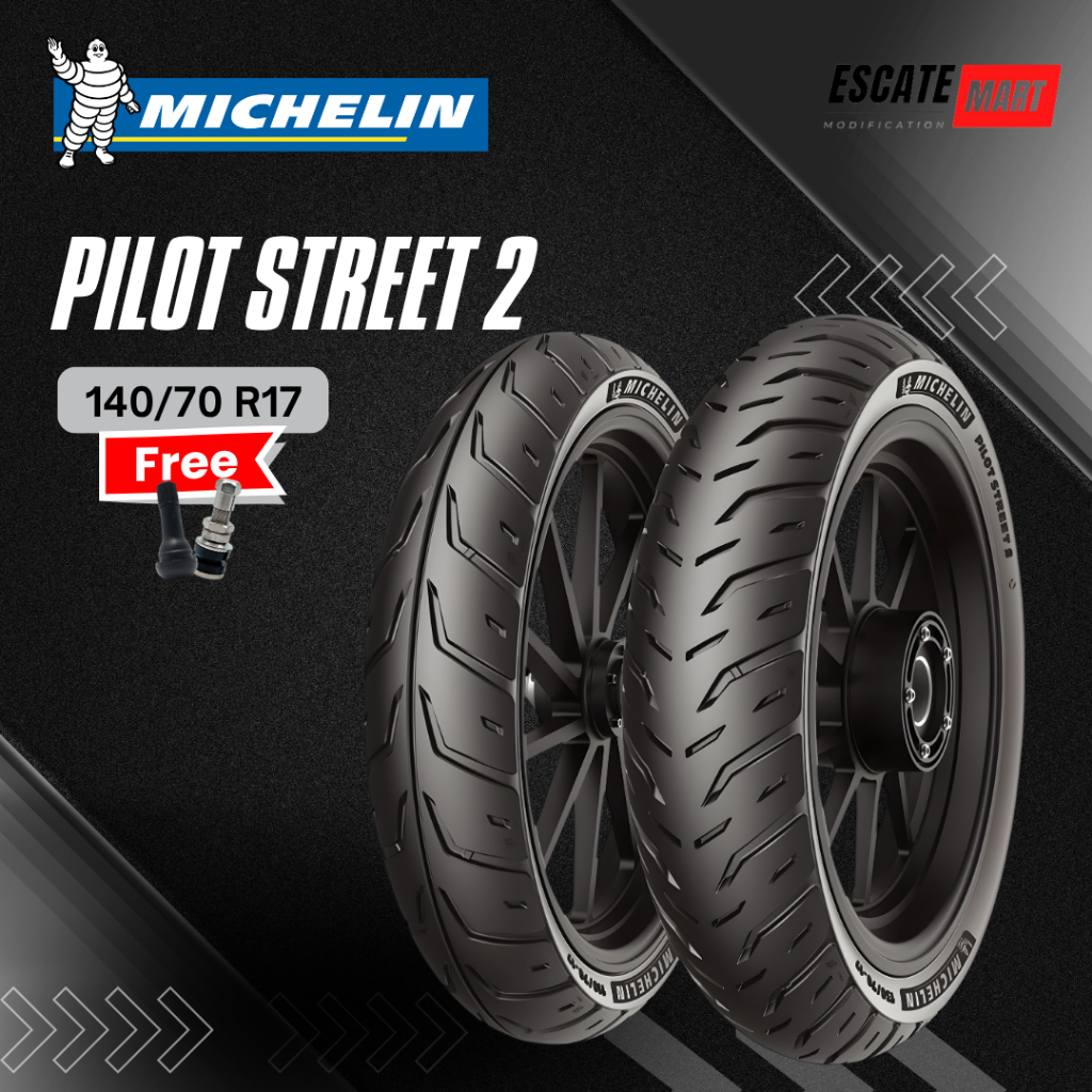 Ban Luar Michelin Pilot Street 2 140/70-17 Tubeless - Ban Motor Michelin Pilot Street 2 140/70 Ring 