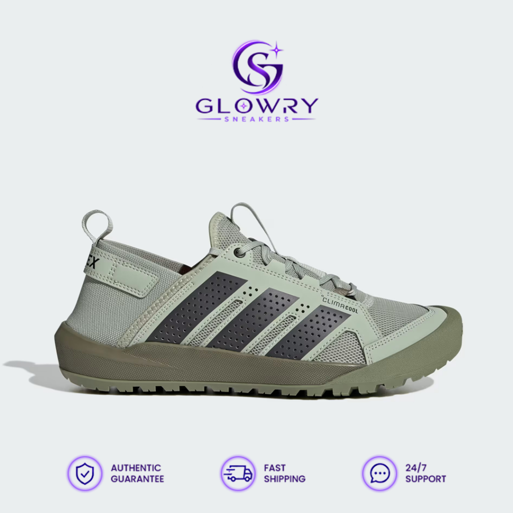 Glowry Sneakers - Sepatu Adidas Terrex Daroga Climacool Halo Green Carbon Core Black Unisex Outdoor 
