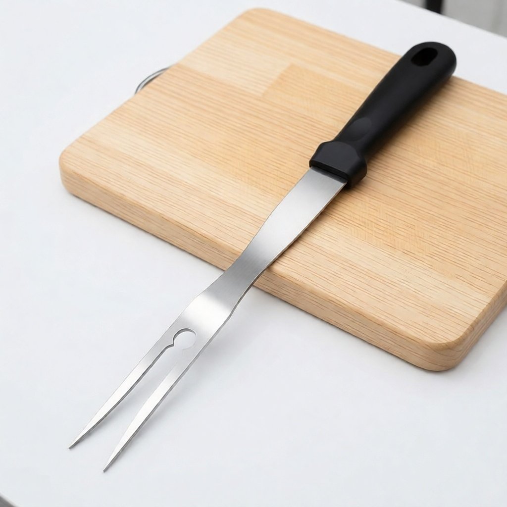 Garpu daging BBQ Panjang gagang plastik / Meat fork / Garpu steak / Garpu besar