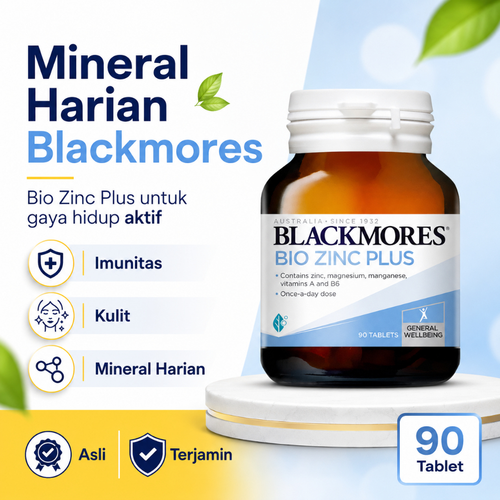 Blackmores Bio Zinc Plus Zinc Magnesium Vitamin B6 Suplemen Kesehatan Dewasa