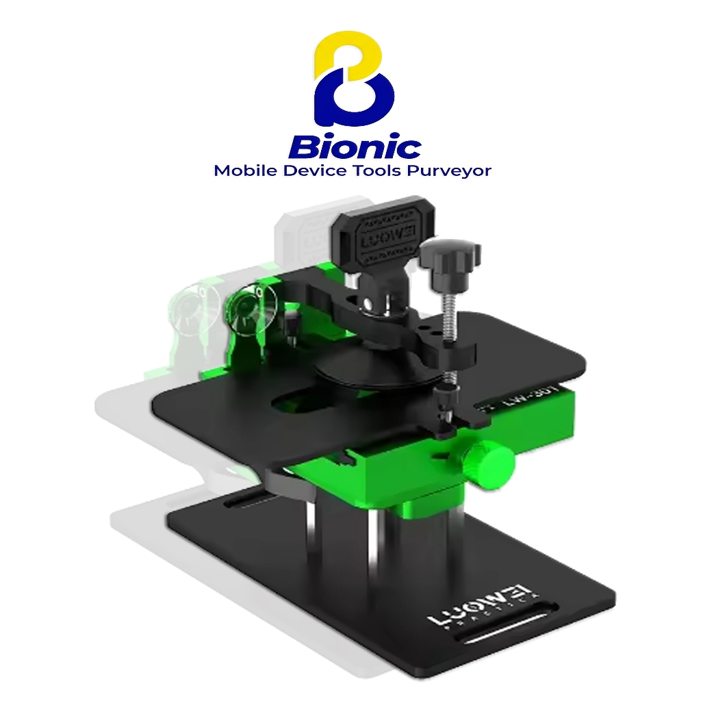 LUOWEI LW301 Pro Rotary Clamp Fixture Baru 360 Derajat Paduan Aluminium Universal - LW301 Pro 4in1