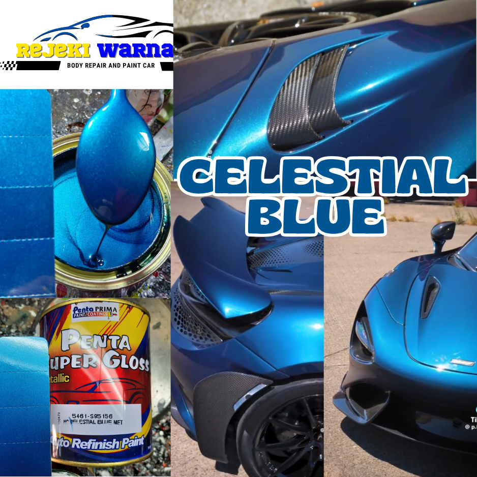 Cat Biru Metalic NC CELESTIAL BLUE Met -Cat Mobil Motor Sepeda