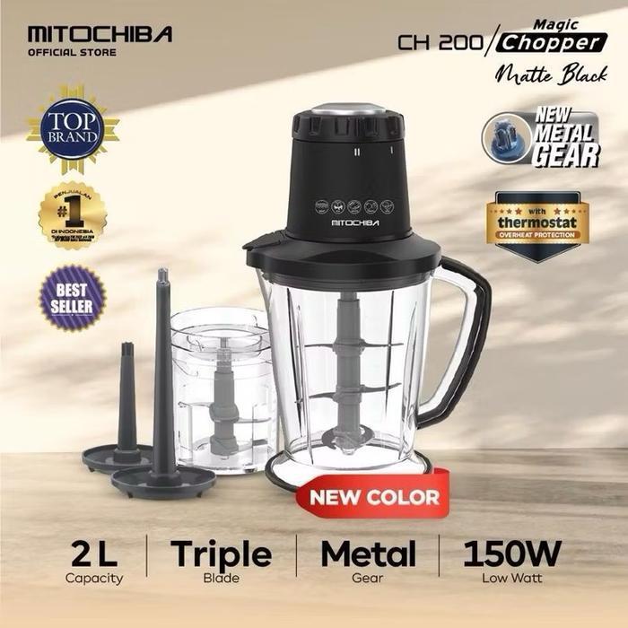 Mitochiba Chopper CH-200 | Penggiling Daging Mitochiba CH200 BLACK