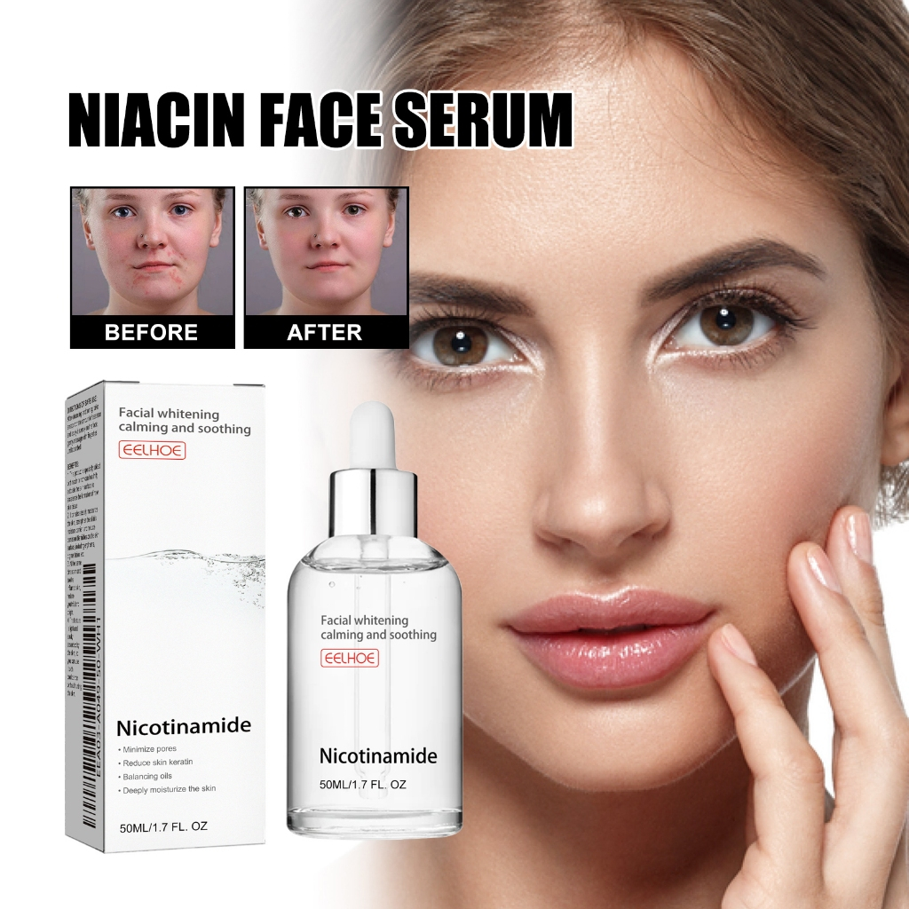 EELHOE Serum Wajah Niacin 50ml Niacin Face Serum Serum Wajah Niacin Krim Wajah