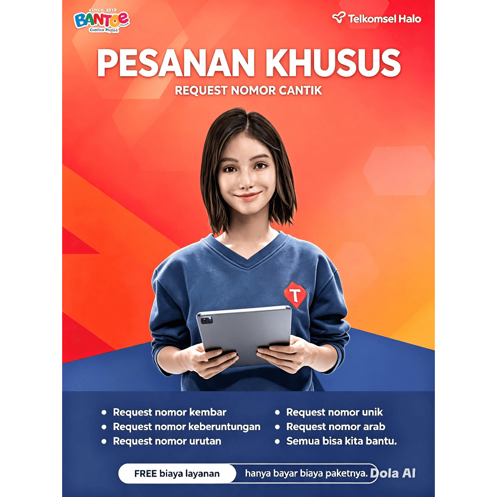 PERDANA HALO TELKOMSEL KUOTA 120GB - 750GB | REQUEST NOMOR KHUSUS | TANPA BIAYA LAYANAN | NOMOR BRAN