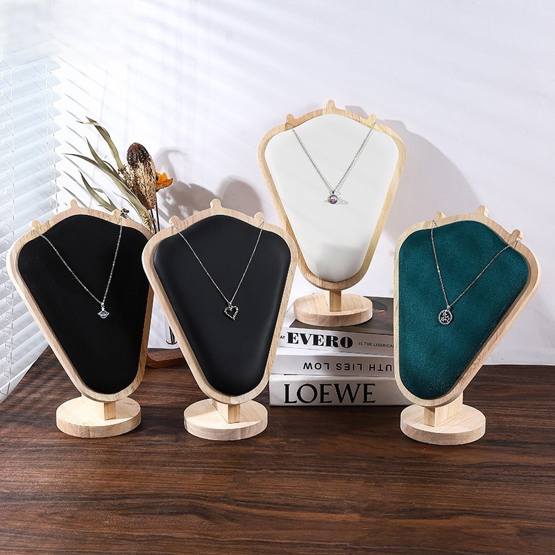 Aineed | Display Kalung Premium - Stand Kayu Elegant - Pajangan Kalung - Display Kalung Simple - Dis