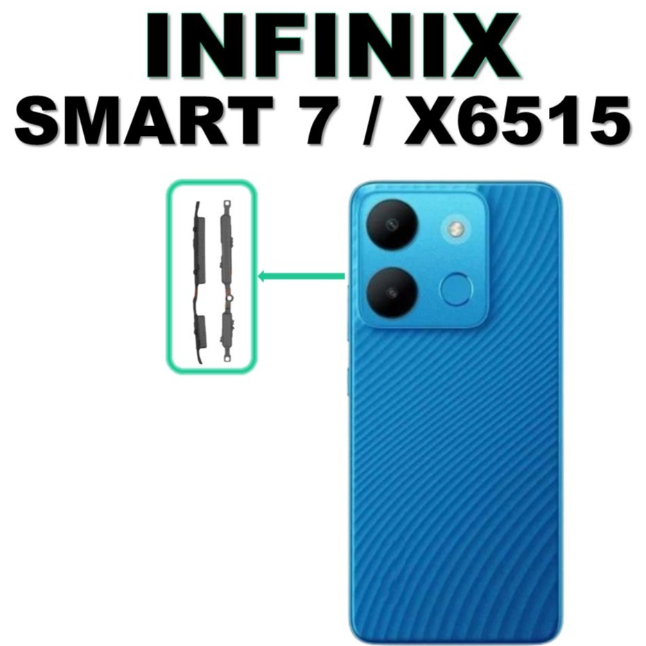 TOMBOL LUAR O/F +VOL INFINIX 7 / X6515 ORIGINAL 100%