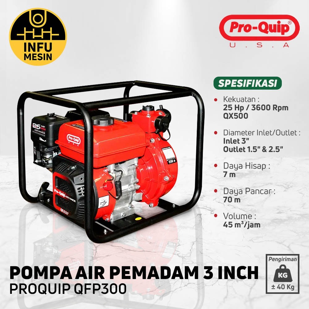 Pompa Air Pemadam Kebakaran 3 Inch Proquip QFP300 QFP 300