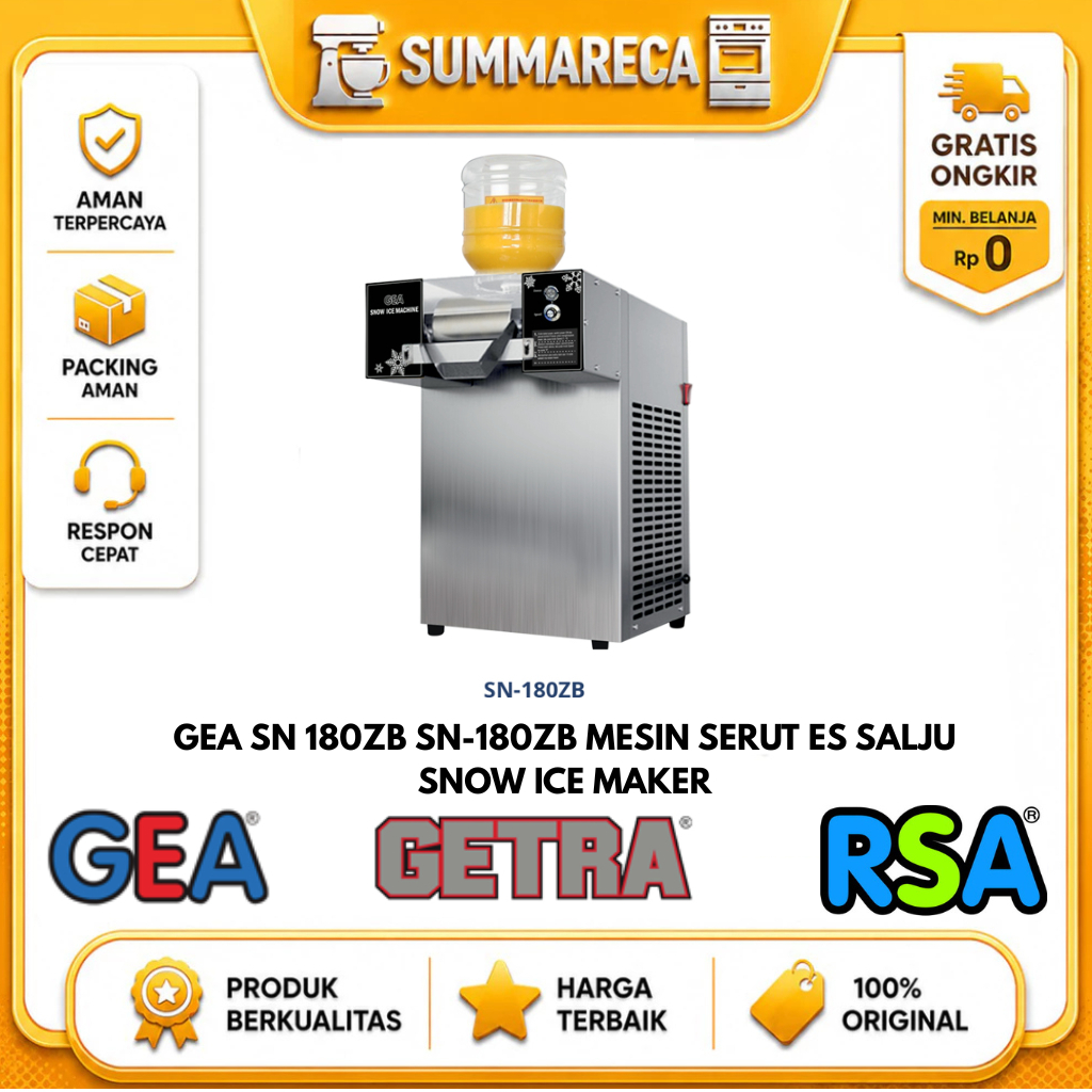 GEA SN 180ZB SN-180ZB MESIN SERUT ES SALJU SNOW ICE MAKER
