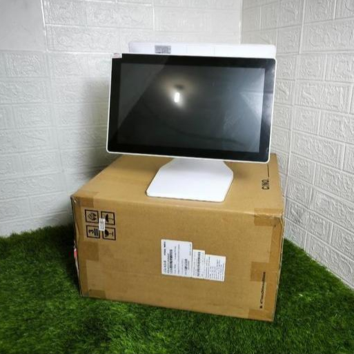 PC Kasir Zonerich Touch screen POS Terminal ZQ-T8360 Dual Layar 15inch Intel Celeron J1900 OS Window