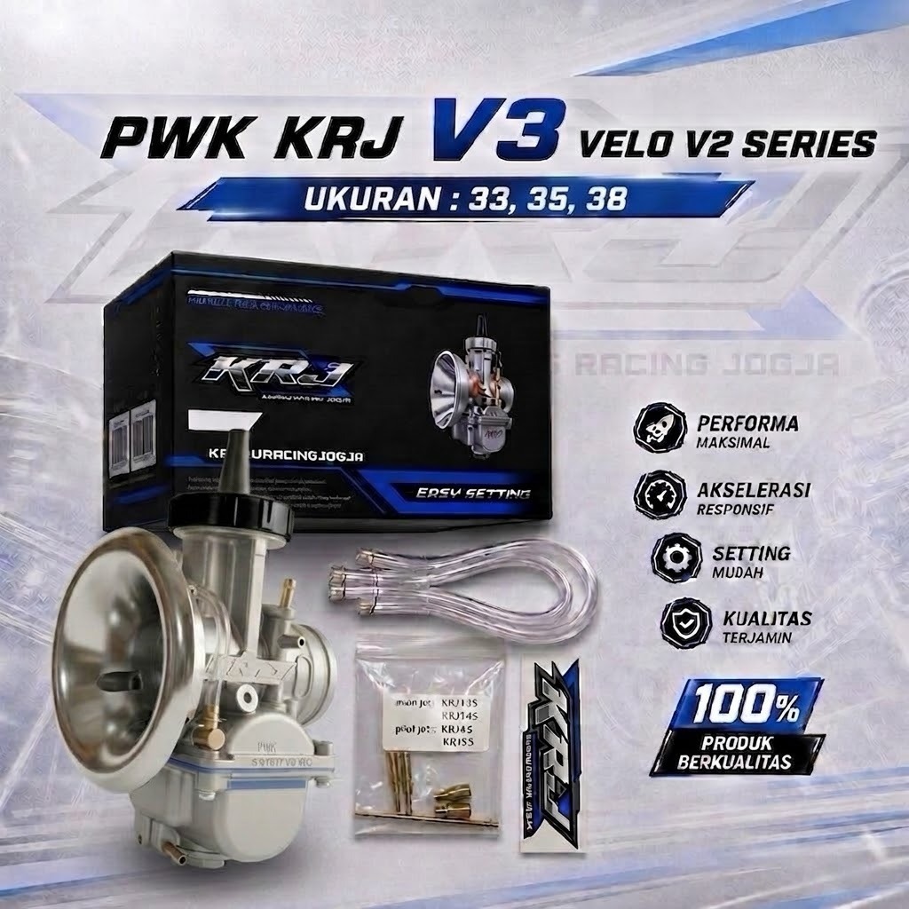 KARBURATOR PWK KRJ (V3) SUPERFLOW + VELO CNC 33 35 38