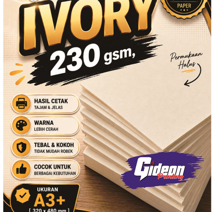 Print Cetak Art Carton Ivory 230gsm Sehari Jadi