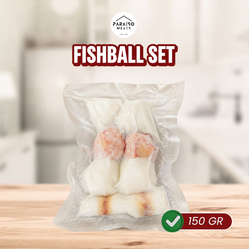 Fishball Set 150 gr | Chikuwa, Salmon Ball, Fish Dumpling Chicken & Bakso Ikan | Frozen
