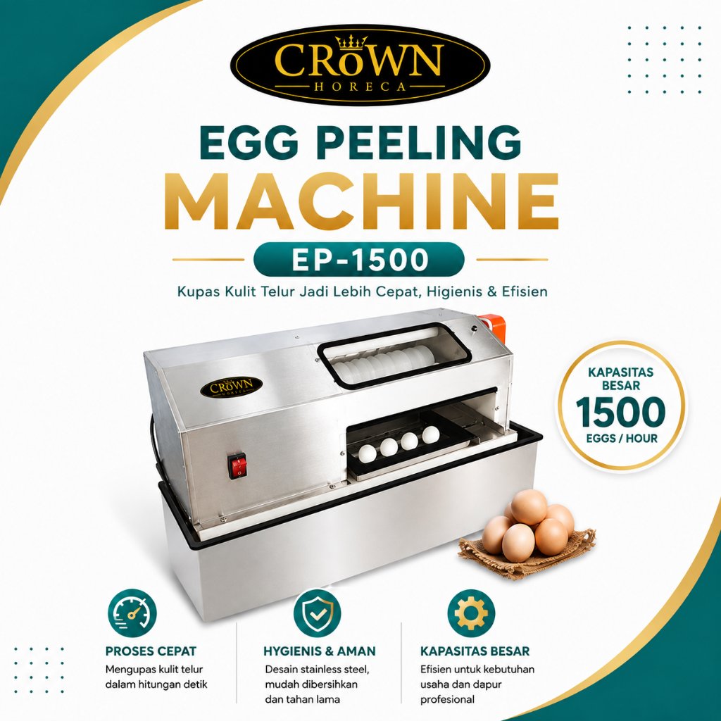 CROWN Mesin Pengupas Kulit Telur Otomatis EP-1500 / EP1500 / EP 1500