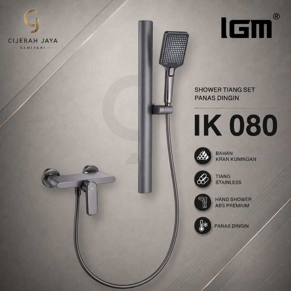 SHOWER TIANG SET PANAS DINGIN IGM GREY MINIMALIS / SHOWER COLOUMN COLUMN IGM PREMIUM / SHOWER IGM MO