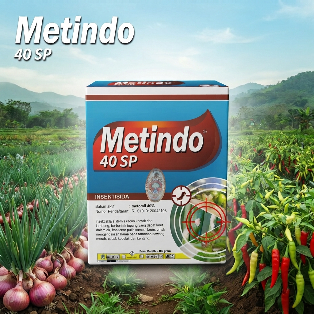 Obat pertanian pembunuh serangga insektisida METINDO 40 SP 400 gram
