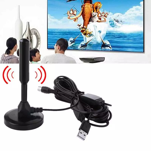 Antena TV Digital HD Portable / Antena TV Indoor Outdoor / Penguat Sinyal TV 5M