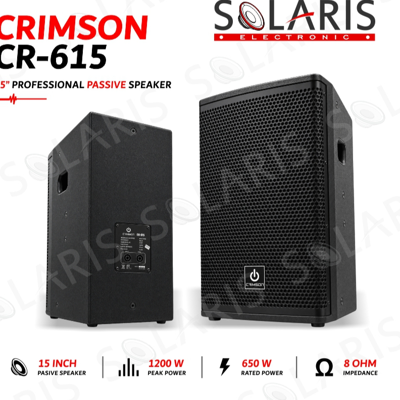 SPEAKER PASIF 15 Inch CRIMSON CR-615 BOX KAYU 1200W SPEAKER OUTDOOR