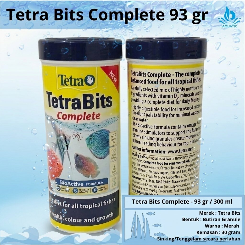 Tetra Bits Complete Tetra Bits 93 gr Pakan Ikan Discus 93 Gram