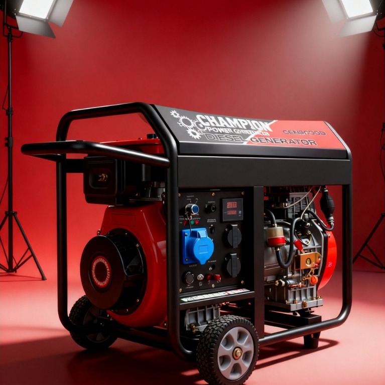 Genset Open Champion 5000 Watt CEM8000D Diesel Solar Generator Cadangan