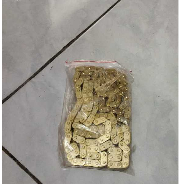 Rantai MINI TRAIL 50cc T8F - 150L GOLD Plating + Sambungan Mini ATV 50cc 2T Mesin Tarik