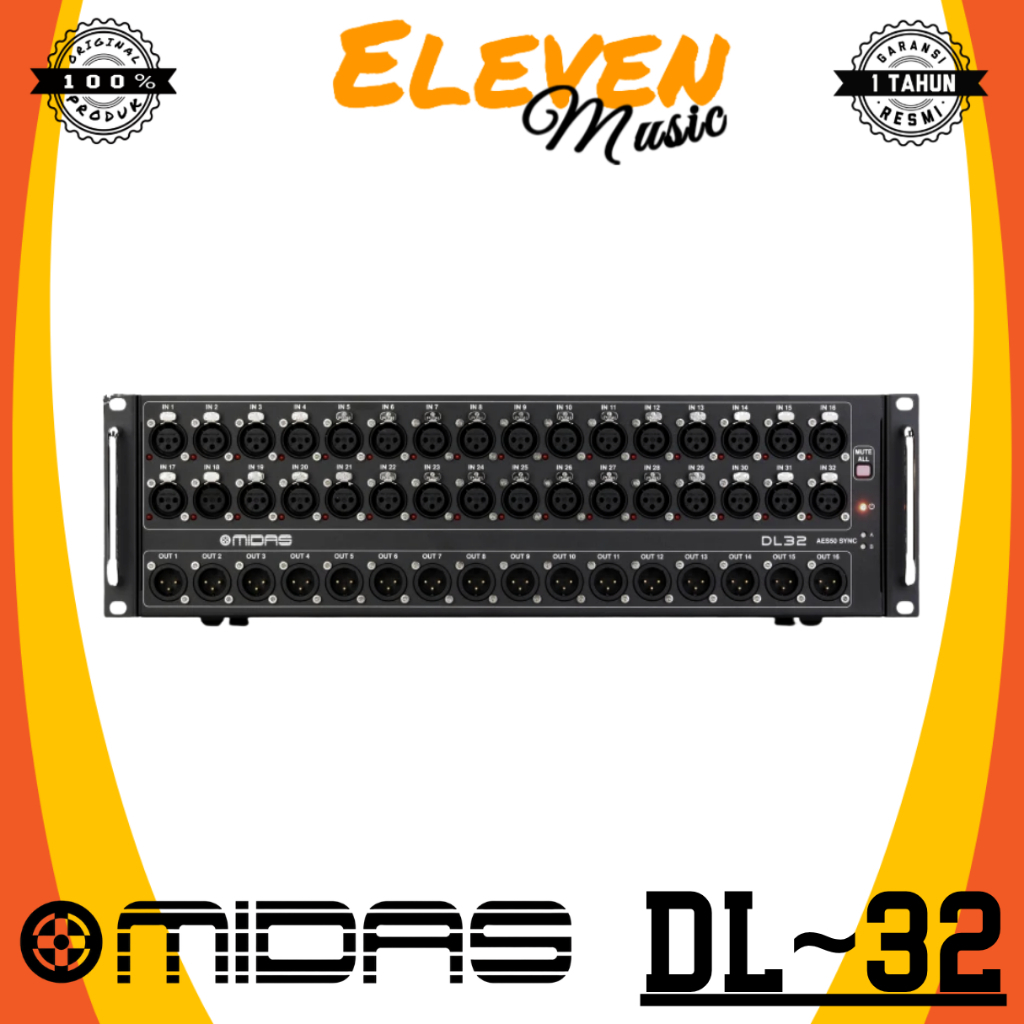 MIDAS DL32 Digital Stagebox 32 Input 16 Output Professional Midas DL-32