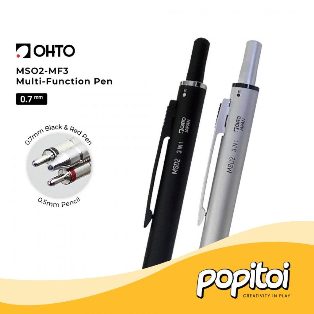 OHTO MS02 3in1 Multi-Function Pen Pulpen Multifungsi Pensil
