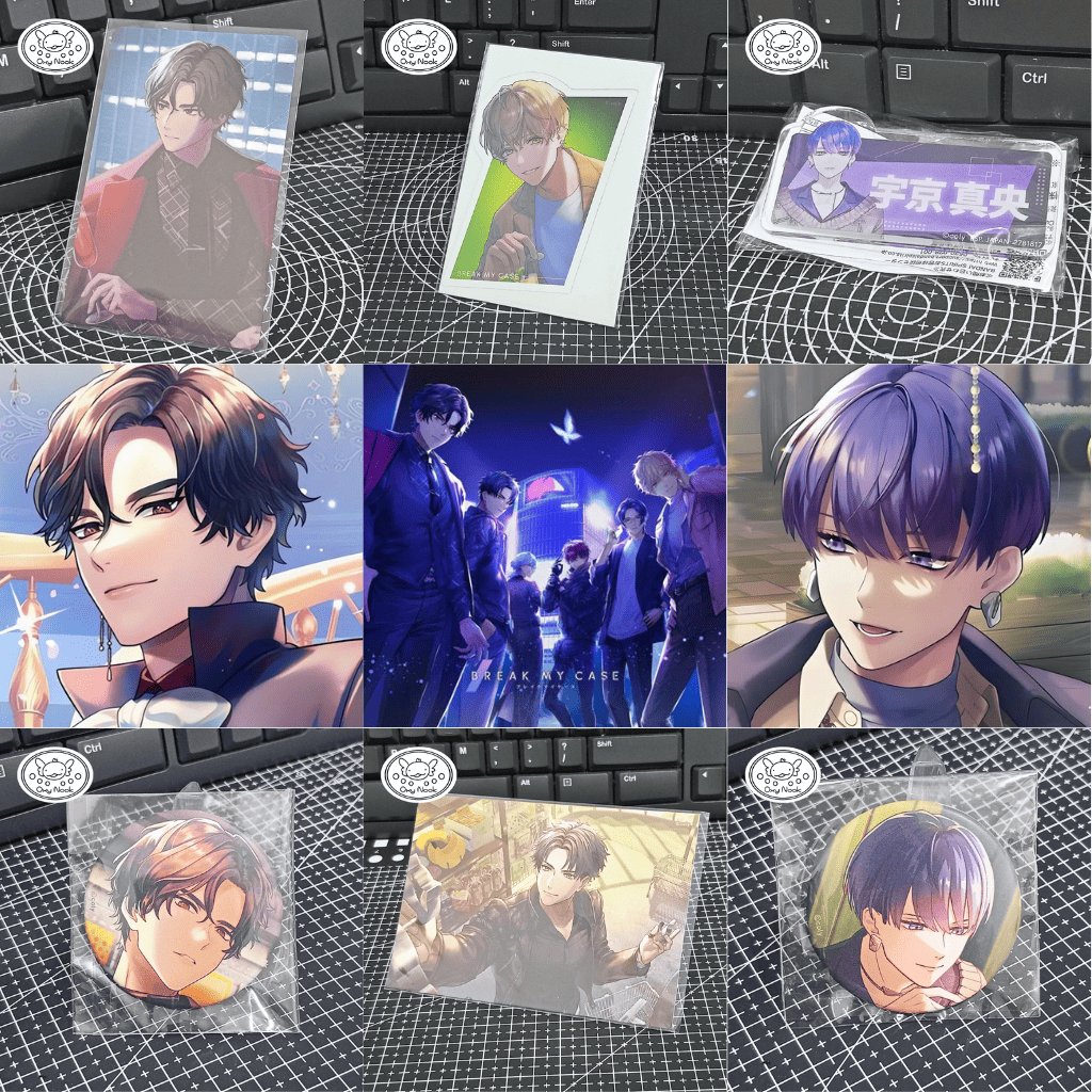 BMC Break My Case Official Merch Holo Card Acrylic Clip Can Badge Ai Mao Yuzuru Taiga Yuragi