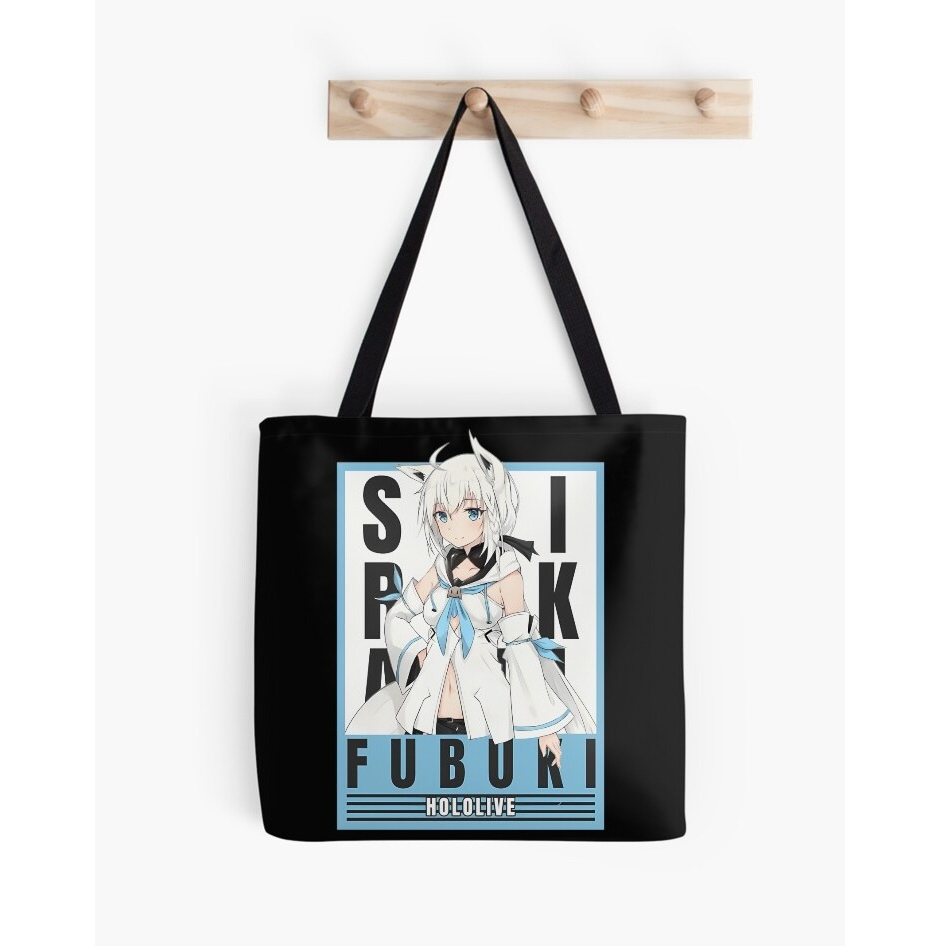Shirakami Fubuki Tote Bag Hitam