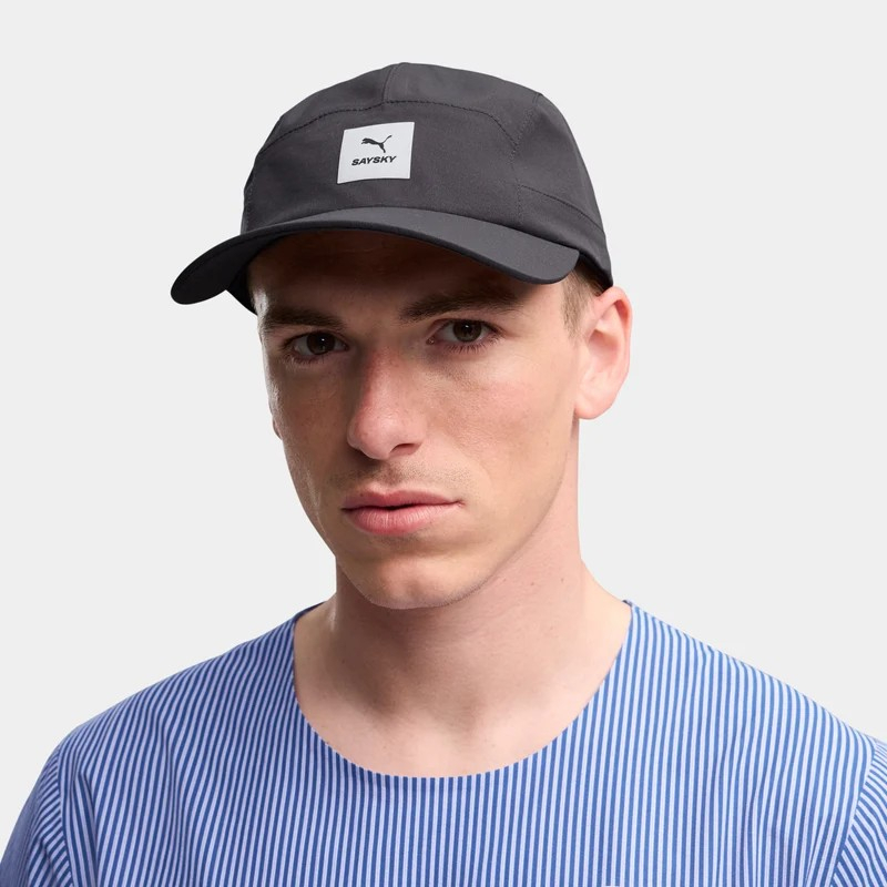 Puma x Saysky Storm 5 Panel Cap Black Topi Lari Running